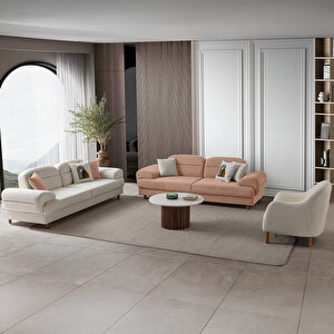 Eymense Lizbon Yataklı Sandıklı Koltuk Takımı 3+3+1+1 Pembe