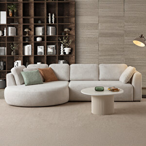 Venezia Köşe Koltuk Beyaz Sol Köşe Beyaz