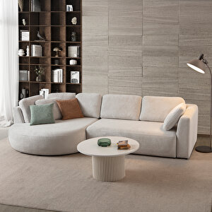 Venezia Köşe Koltuk Beyaz Sol Köşe Beyaz