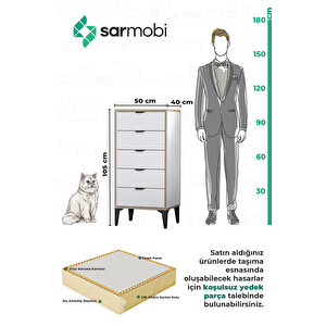 Arden 5 Çekmeceli Şifonyer , Çamaşırlık