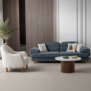 Eymense Lizbon Yataklı Sandıklı Koltuk Takımı 3+3+1+1 Mavi