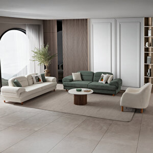 Eymense Lizbon Yataklı Sandıklı Koltuk Takımı 3+3+1+1 Yeşil