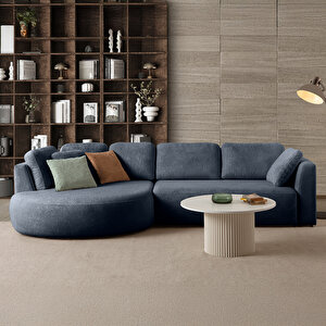 Venezia Köşe Koltuk Lacivert Sol Köşe Lacivert