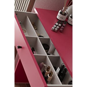 Harmony İki Çekmeceli Makyaj Masası (yuvarlak Aynalı)