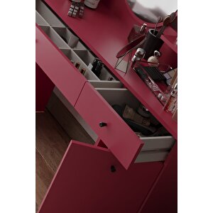 Harmony İki Çekmeceli Makyaj Masası (yuvarlak Aynalı)