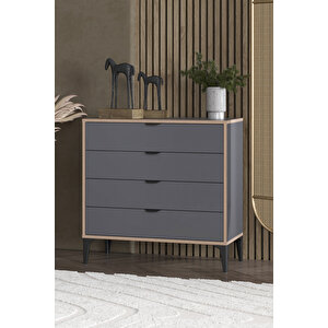 Arden 4 Çekmeceli Şifonyer Siyah