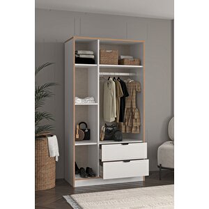 Arden 3 Kapaklı 2 Çekmeceli Dolap (beyaz)