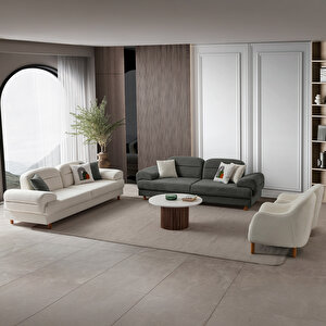 Lizbon Yataklı Sandıklı Koltuk Takımı 3+3+1+1 Antrasit Antrasit