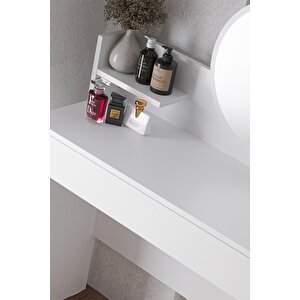 Harmony Tek Çekmeceli Makyaj Masası (yuvarlak Aynalı)