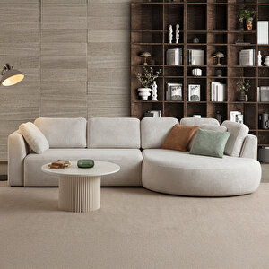 Venezia Köşe Koltuk Beyaz Sağ Köşe Beyaz