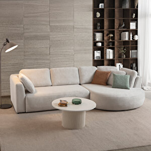 Venezia Köşe Koltuk Beyaz Sağ Köşe Beyaz