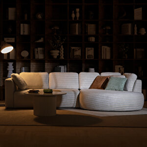 Eymense Venezia Köşe Koltuk Beyaz Sağ Köşe