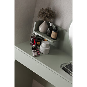 Harmony Tek Çekmeceli Makyaj Masası (yuvarlak Aynalı)