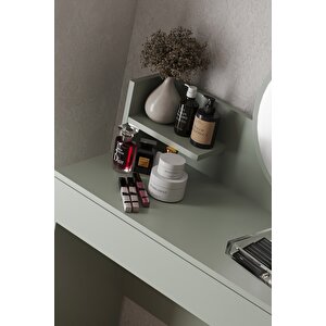 Harmony Tek Çekmeceli Makyaj Masası (yuvarlak Aynalı)