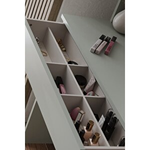 Harmony Tek Çekmeceli Makyaj Masası (yuvarlak Aynalı)