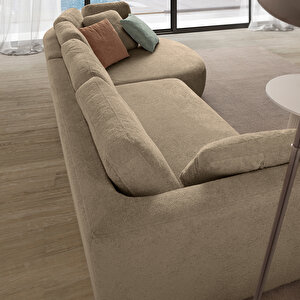 Eymense Venezia Köşe Koltuk Sütlü Kahve Sağ Köşe