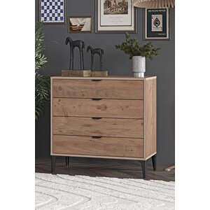 Arden 4 Çekmeceli Şifonyer (atlas Çam) Kahverengi