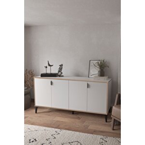 Arden 4 Kapaklı Konsol Beyaz