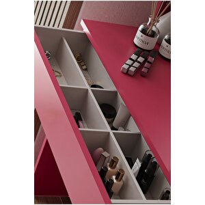 Harmony Tek Çekmeceli Makyaj Masası (yuvarlak Aynalı)