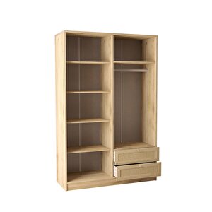 Baru 4 Kapaklı 2 Çekmeceli Dolap H:182 Cm