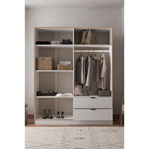 Arden 4 Kapaklı 2 Çekmeceli Dolap W:145 Cm