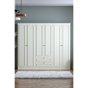 Mira 6 Kapaklı 2 Çekmeceli Dolap H:210 Cm