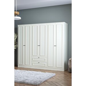 Mira 6 Kapaklı 2 Çekmeceli Dolap H:210 Cm