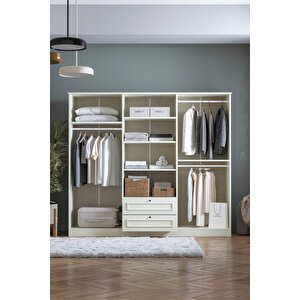 Mira 6 Kapaklı 2 Çekmeceli Dolap - 210 Yükseklik