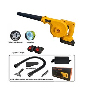 Çift Akülü Hava Körüğü Yaprak Üfleme Kompresör Mangal  Üfleme Toz Temizleme