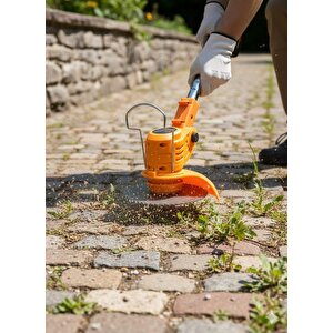 21v Çift Akülü Teleskopik Uzatma Kollu Çim Çalı Ot Biçme Şarjlı Tırpan