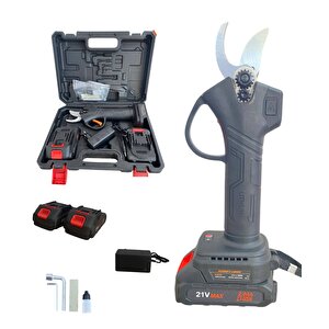 Kraft Hart 21v Çift Akülü Profesyonel Ağaç Odun Dal Kesme Makinası Şarjlı Budama Makası