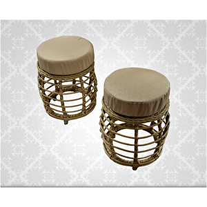 Bn Garden Rattan Albatros  Bahçe Mobilyası 3+1+1+ 2PUF+camlı masa