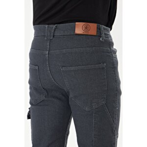 Orange Safety İş Pantolonu Kot Füme  Kargo Cepli