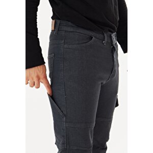 Orange Safety İş Pantolonu Kot Füme  Kargo Cepli