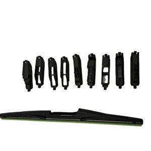 Premium 9 Aparatlı Hibrit Arka Silecek Kilitli Model 33 Cm Uyumlu