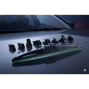 Premium 9 Aparatlı Hibrit Arka Silecek Kilitli Model 28 Cm Uyumlu