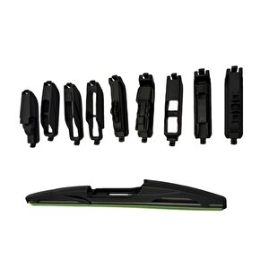 Space Premium 9 Aparatlı Hibrit Arka Silecek Kilitli Model 25 Cm Uyumlu