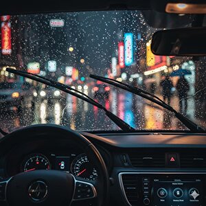 Premium 9 Aparatlı Hibrit Arka Silecek Kilitli Model 38 Cm Uyumlu