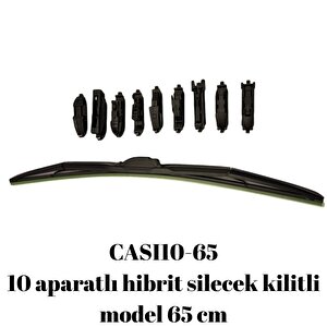 10 Aparatlı Hibrit Silecek Kilitli Model 65 Cm / Casi10-65