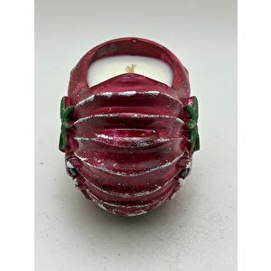 Aqualis Yılbaşı Mumluk Vanilya Kokulu Soya Mumu