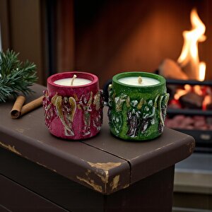 Melek Yılbaşı Mumluk Vanilya Kokulu Soya Mumu