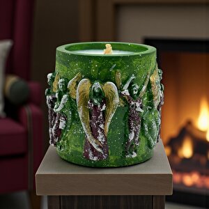 Melek Yılbaşı Mumluk Vanilya Kokulu Soya Mumu