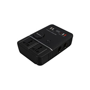 1661 Dc 12-24v 200w Oto Araç Power İnverter 2x Çakmak Girişi - 2x Type-c - 4x Usb - 2x 220v