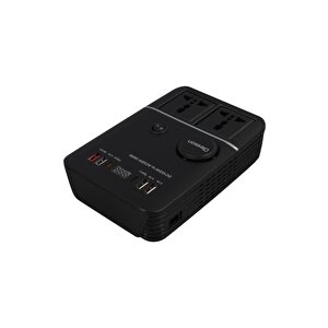 1661 Dc 12-24v 200w Oto Araç Power İnverter 2x Çakmak Girişi - 2x Type-c - 4x Usb - 2x 220v