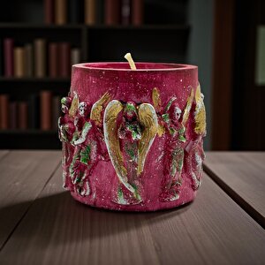 Melek Yılbaşı Mumluk Vanilya Kokulu Soya Mumu