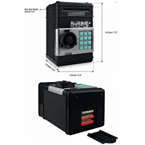 Elektronik Şifreli Kasa Otomatik Kağıt Para Alan Atm Kumbara Pembe