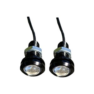 Lamba12v Ayna Altı Kartal Göz 23mm Buz Mavi