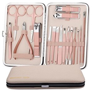 Paslanmaz Çeli̇k 18in1 Profesyonel Mani̇kür Tirnak Bakim Seti̇