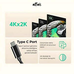 5147 4k Destekli Type-c To Hdmi Görüntü Aktarım Adaptörü