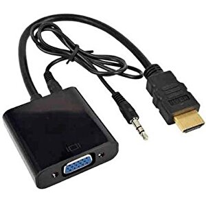 4488 Hdmi To Vga Ses Destekli Monitör Dönüştürücü Kablo Çevirici Adaptör